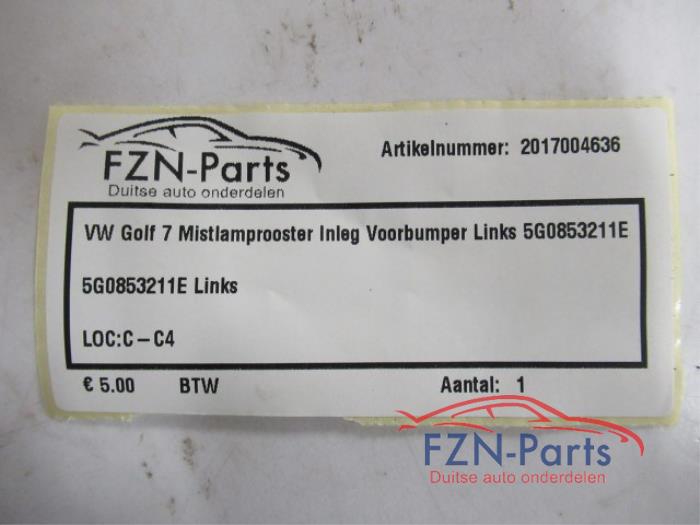 Bumpercover voor Volkswagen Golf (22743900)