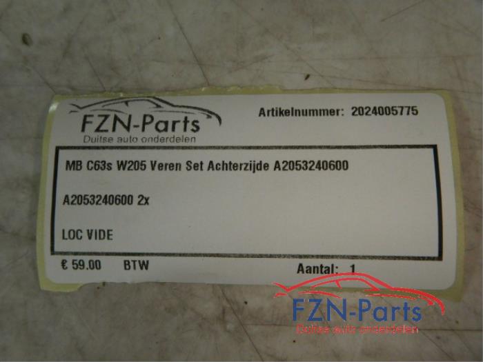 Mercedes-benz C63S W205 Veren set Achterzijde