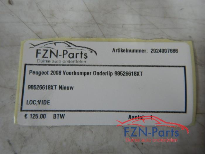 Peugeot 2008 Voorbumper Onderlip