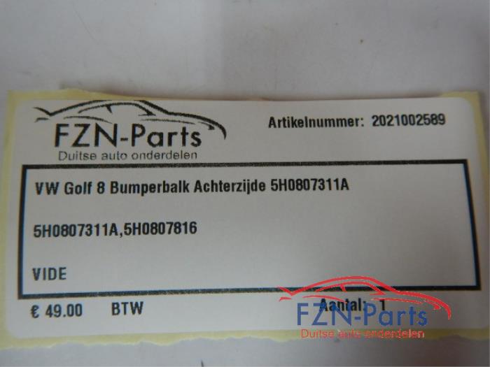 VW Golf 8 Bumperbalk Achterzijde