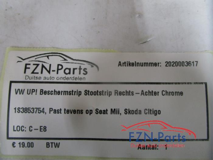 VW UP! Beschermstrip Stootstrip Rechts Chrome