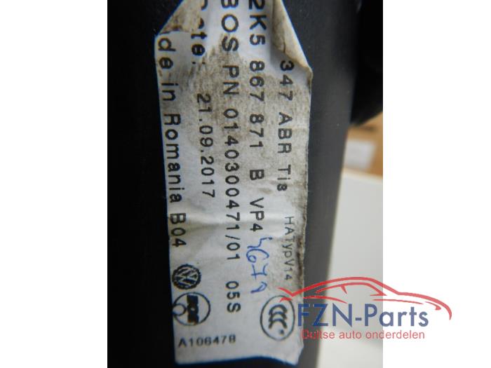 VW Caddy 2K5 Bagageruimte Afdekzeil Rollo