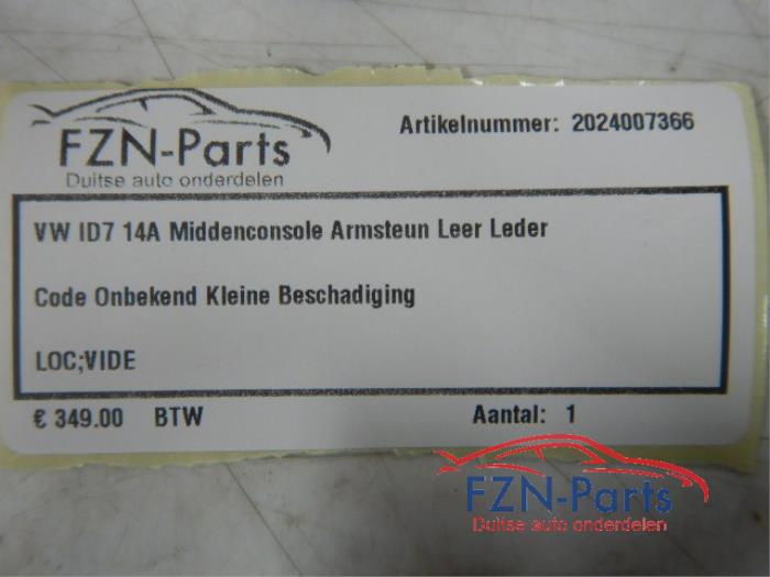 VW ID7 14A Middenconsole Armsteun Leer Leder