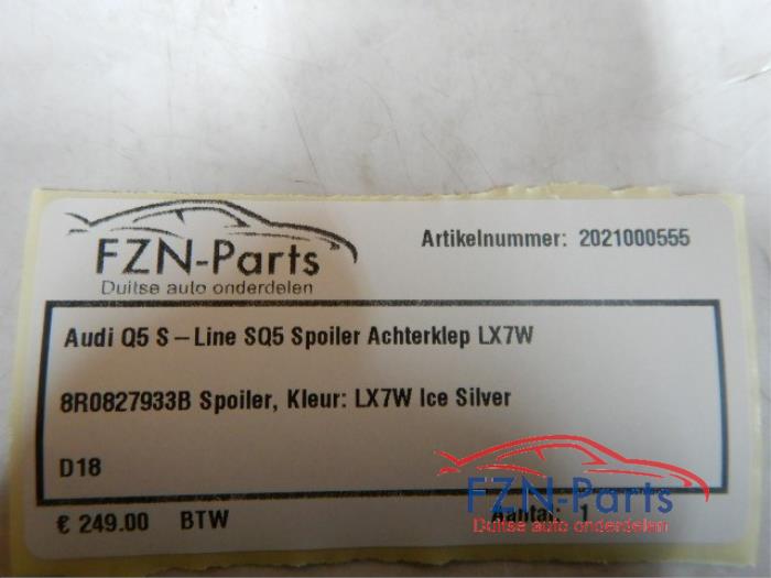 Audi Q5 8R S-Line SQ5 Spoiler Achterklep LX7W