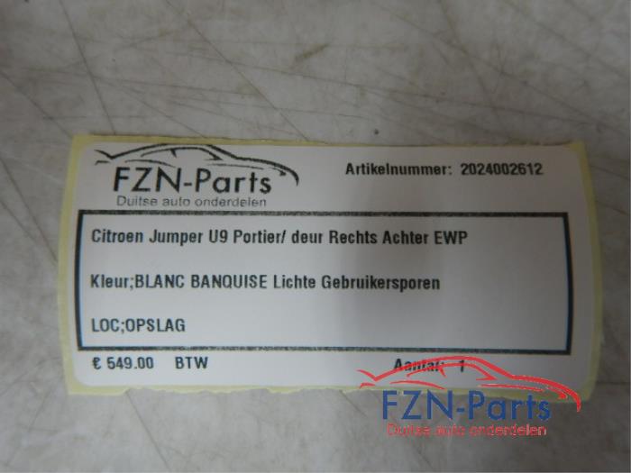Citroen Jumper Portier/Deur Rechts-Achter EWP