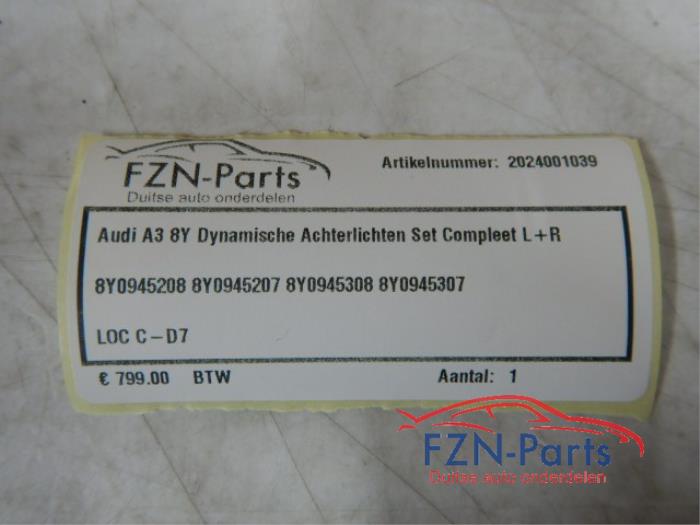 Audi A3 8Y Dynamische Achterlichten Set Compleet L+R