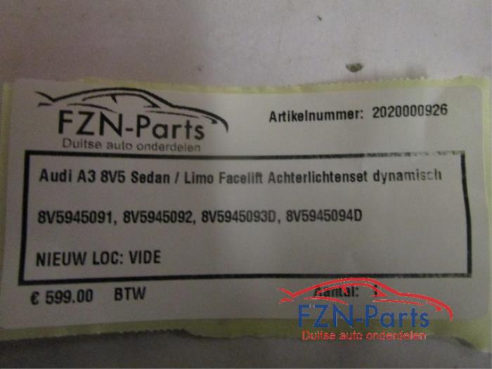 Audi A3 8V5 Sedan / Limo Facelift LED Achterlichten set Dynamisch