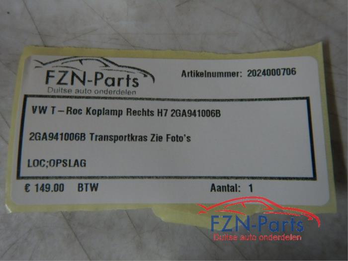VW T-ROC Koplamp Rechts H7