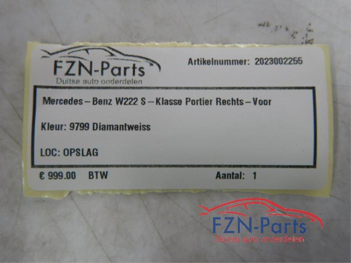Portier 4Deurs rechts-voor Mercedes S-Klasse (22723065)