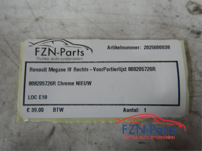 Renault Megane IV Rechts-Voor Portierlijst