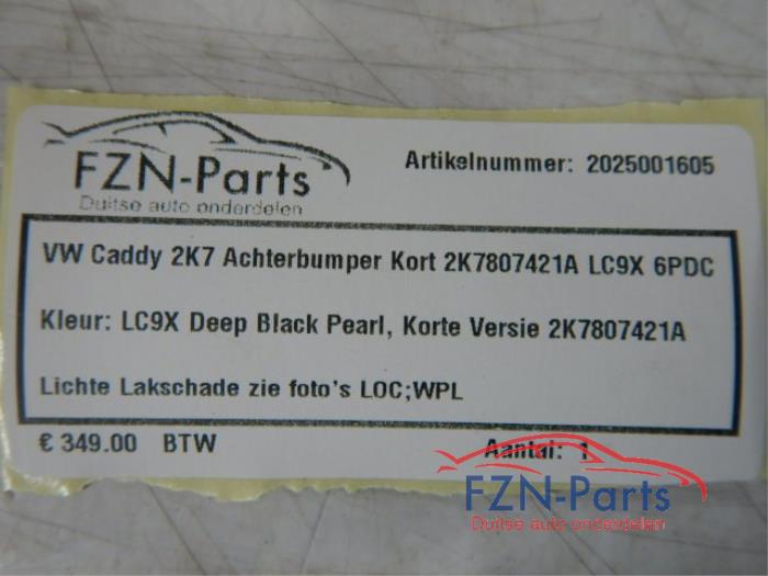 VW Caddy 2K7 Achterbumper Kort