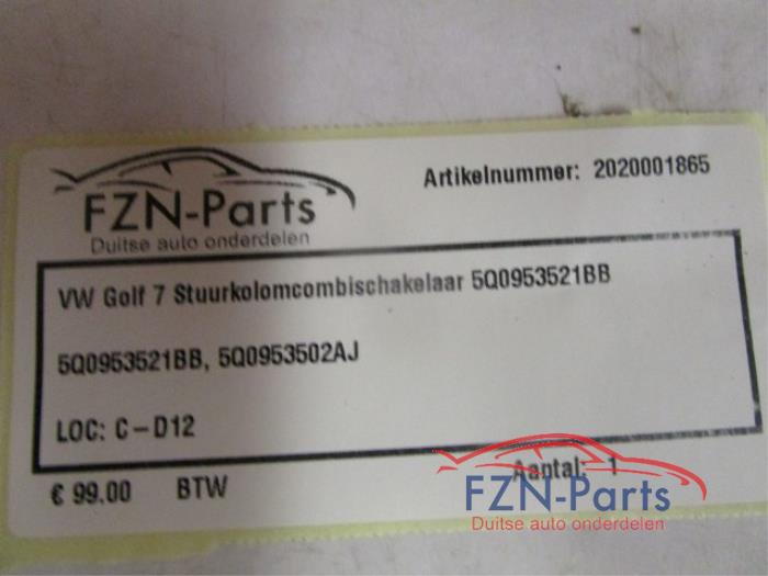 Combischakelaar Stuurkolom Volkswagen Golf (22733333)