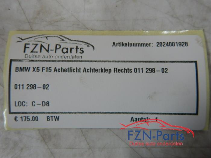 BMW X5 F15 Achterlicht Achterklep Rechts