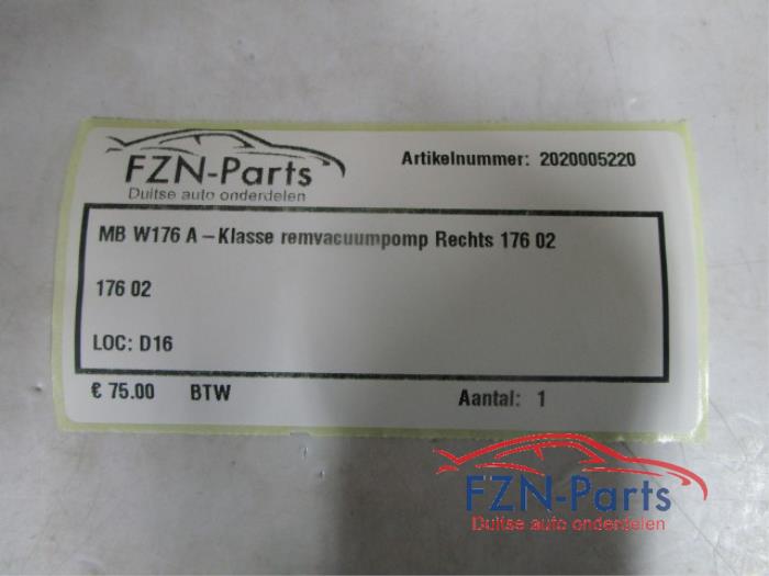 Vacuumpomp Rembekrachtiging Mercedes A-Klasse (22742711)