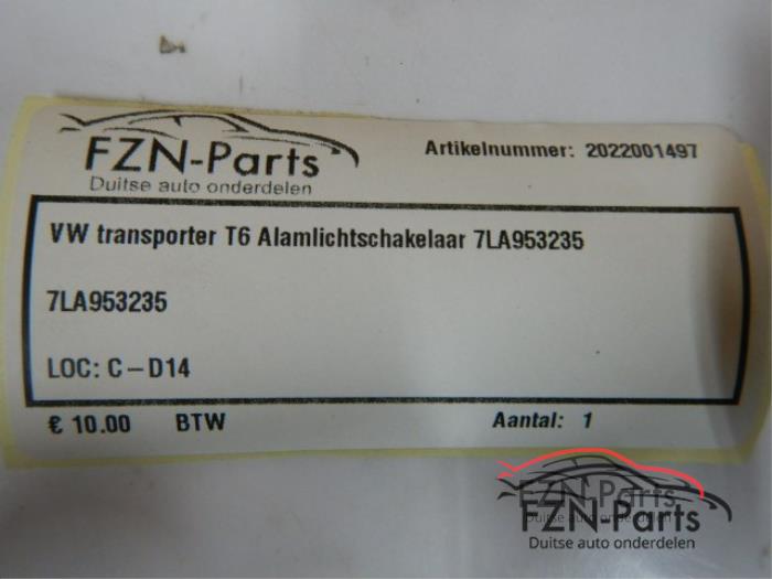 Paniekverlichtings Schakelaar Volkswagen Transporter (22741178)