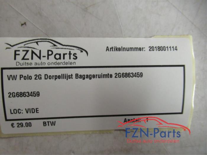 VW Polo 2G Dorpellijst Bagageruimte