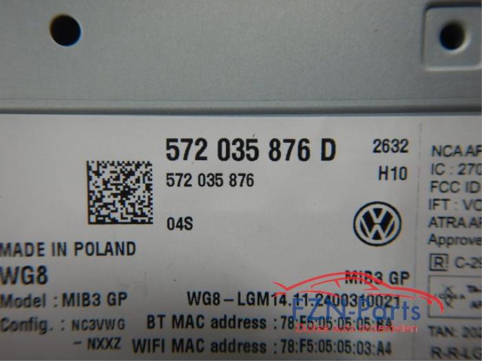 VW golf 8 Facelift Multimedia unit Navigatie box