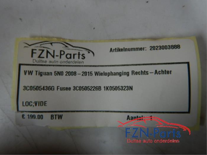 VW Tiguan 5N0 2008-2015 Wielophanging Rechts-achter 4-motion