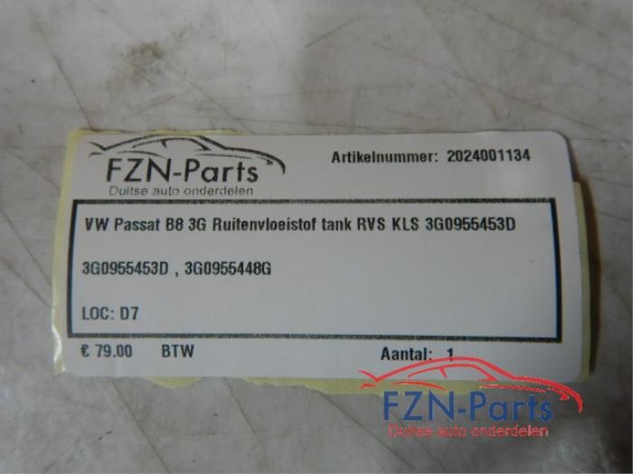 VW Passat B8 3G Ruitenvloeistof Tank RVS KLS