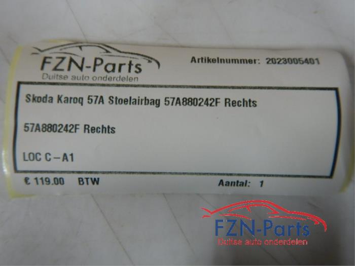 Airbag stoel (zitplaats) Skoda Karoq (22730693)