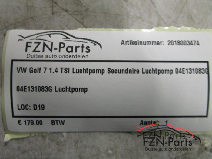 VW Golf 7 1.4 TSI Luchtpomp Secundaire Luchtpomp