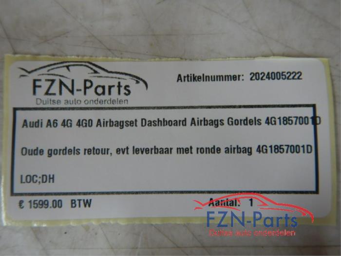 Audi A6 4G 4G0 Airbagset Dashboard Airbags