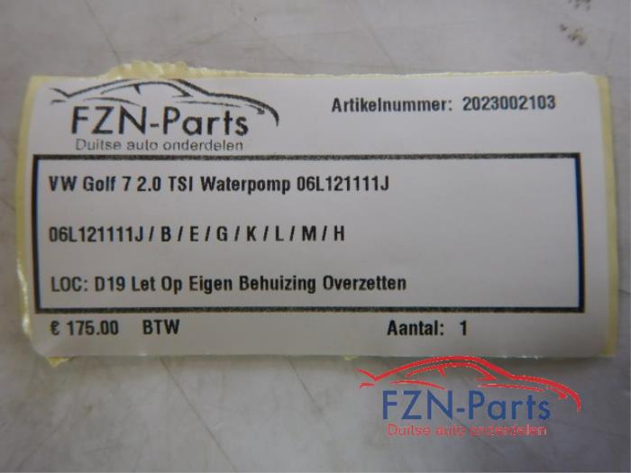VW Golf 7 2.0 TSI Waterpomp