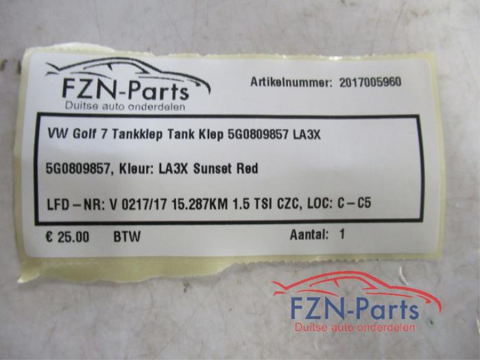 VW Golf 7 Tankklep Tank Klep