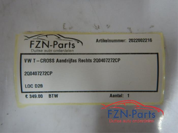 Aandrijfas rechts-voor Volkswagen T-Cross (22725840)