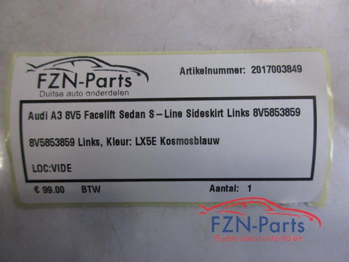 Audi A3 8V5 Facelift Sedan S-Line Sideskirt Links
