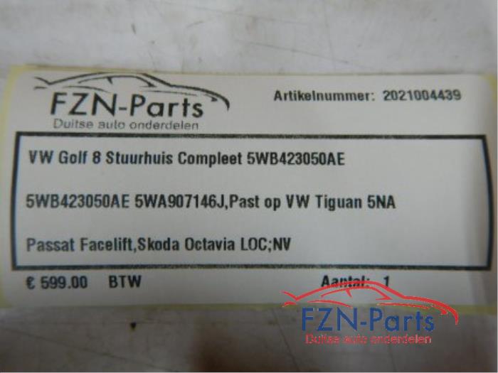 VW Golf 8 stuurhuis compleet