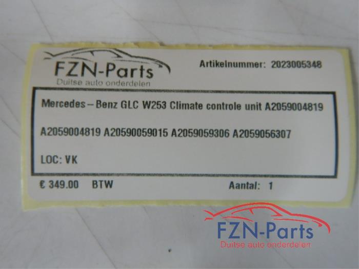 Mercedes-Benz GLC W253 Touchpad Control Unit