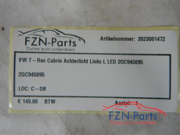 VW T-Roc Cabrio Achterlicht Links L LED