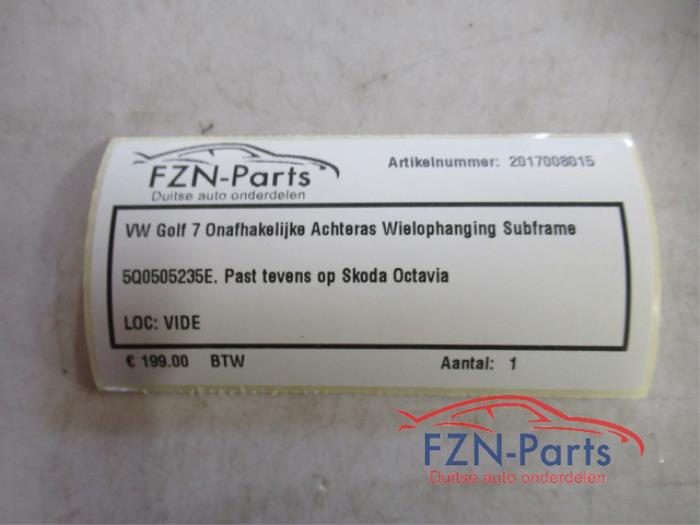 VW Golf 7 Onafhankelijke Achteras Wielophanging Subframe