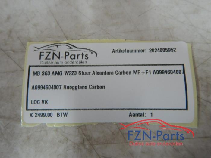 Mercedes-Benz S63 AMG W223 Stuur + airbag Alcantara Carbon MF + F1
