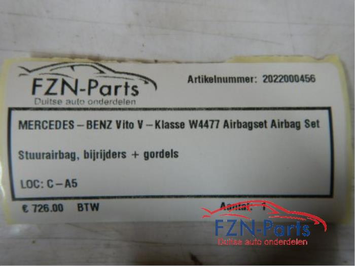 Airbag set Mercedes Vito (22727777)