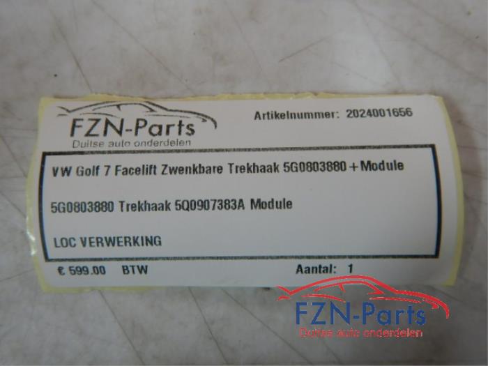 VW Golf 7 Facelift Zwenkbare Trekhaak