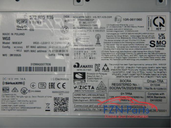 VW Tiguan 571 Multimedia Unit Navigatie Box