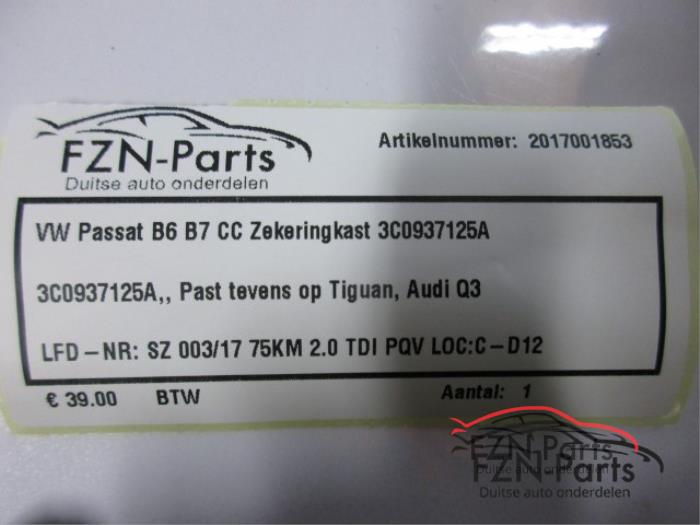 VW Passat B6 B7 CC Zekeringkast