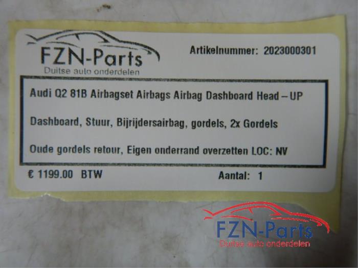 Airbag set + dashboard Audi Q2 (22727691)