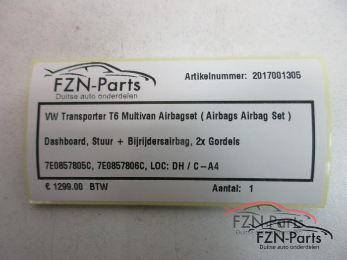 VW Transporter T6 Airbagset