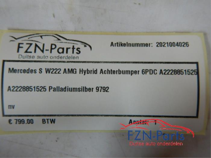 Achterbumper Mercedes S-Klasse (22723937)