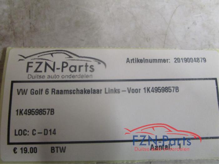 VW Golf 6 Raamschakelaar Links - Voor