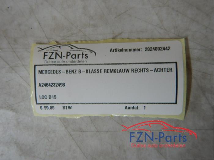 Remklauw (Tang) rechts-achter Mercedes B-Klasse (22731050)