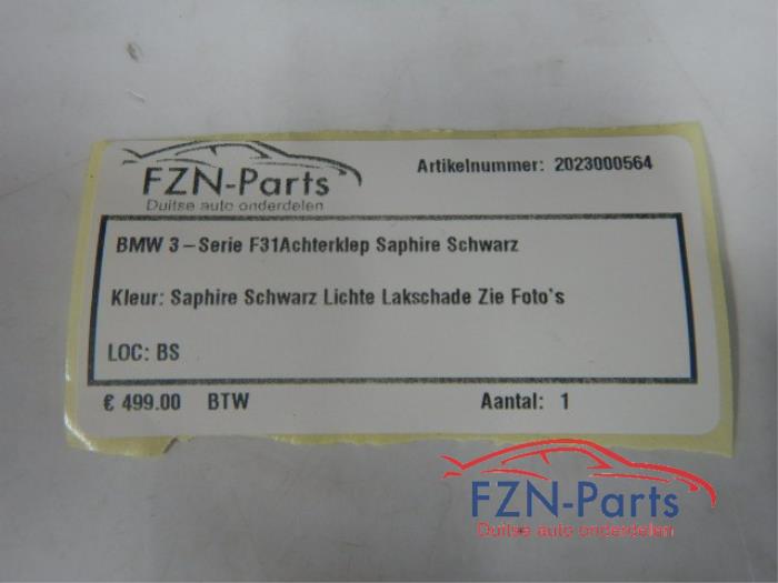 BMW 3-Serie F31 Achterklep Saphire Schwarz