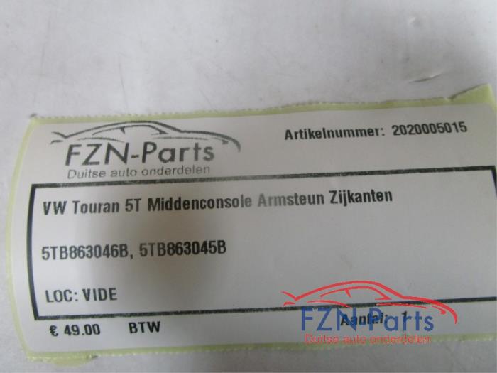 VW Touran 5T Middenconsole Armsteun Zijdelen