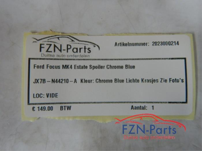 Ford Focus MK4 Estate Spoiler Chrome Blue