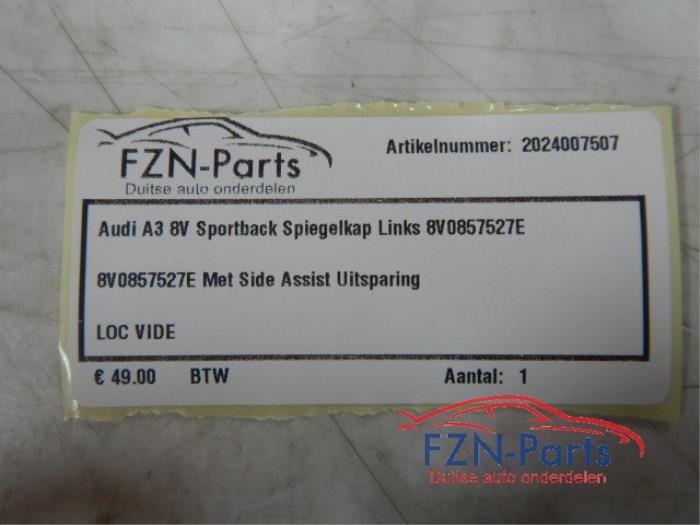 Audi A3 8V Sportback Spiegelkap Links LX3J