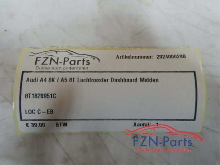 Audi A4 8K / A5 8T Luchtrooster Dashboard Midden