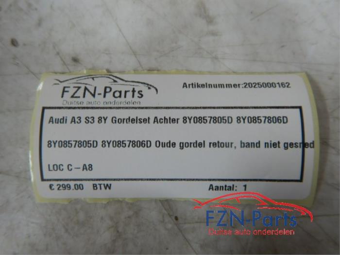 Veiligheidsgordel Set achter Audi A3 (22743766)